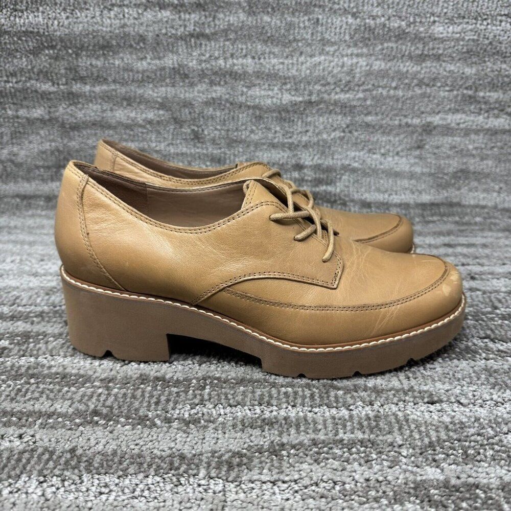 Naturalizer Women's Darry Lace Up Loafers Toffee Brown Size 10M